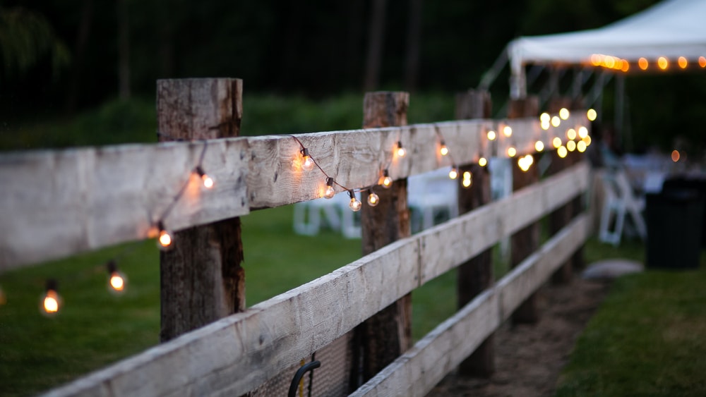 garden fairy lights fence