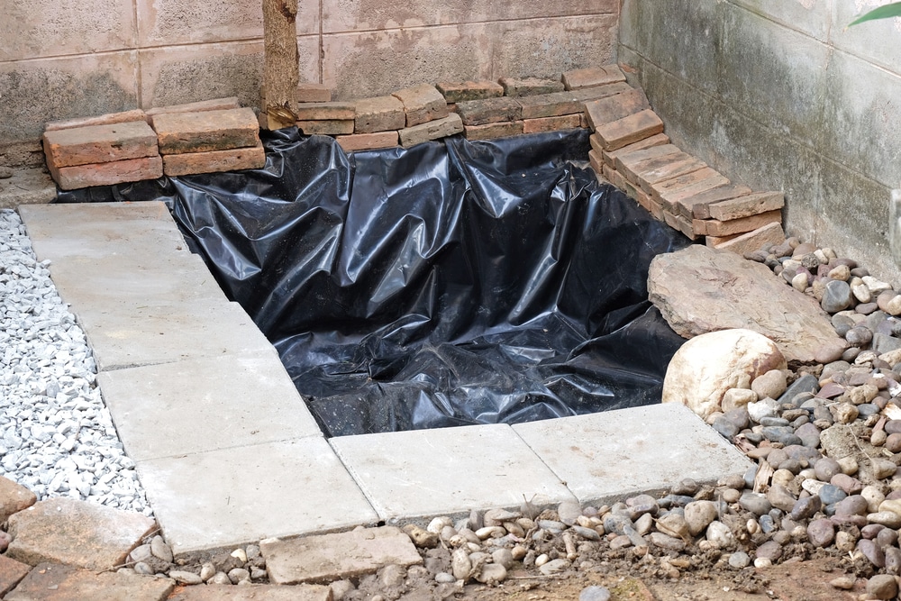 pond liner in living room